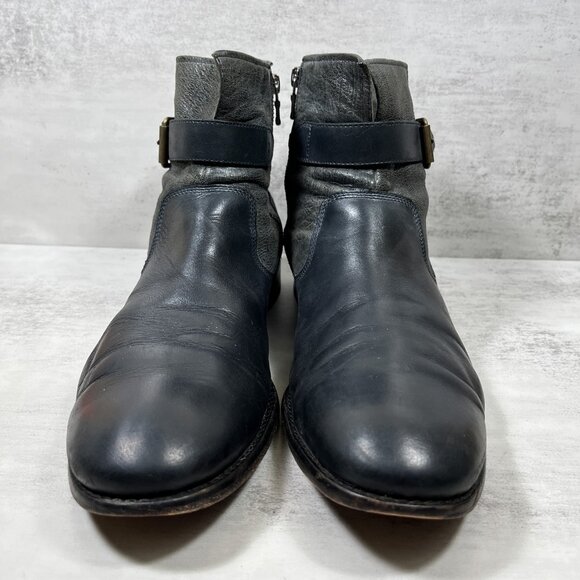 John Varvatos Star USA Leather Zip Ankle Boots - Men's Size 11 - Gray - Picture 3 of 10